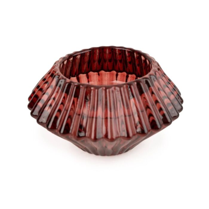 Candlelight Diamond Candleholder - Red